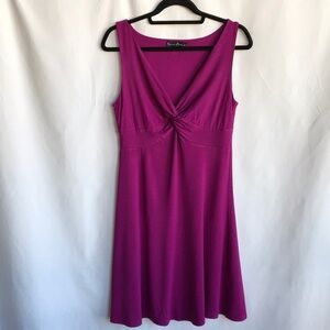 Mercer & Madison raspberry tank dress with wrap V neckline, size M